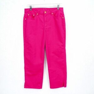Jaclyn Smith Pink Denim Capri Jeans -6  31 / 23- Mid Rise Cotton Polyester Spand